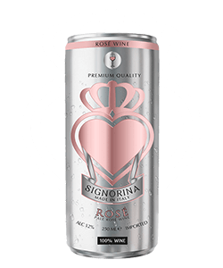  Rosé Wine in a Can | 12% ABV | Signorina ® Quality Wine. All Occasions 