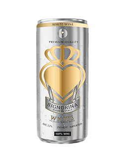 White Wine in a Can | 12% ABV | Signorina ® Quality Wine All Occasions