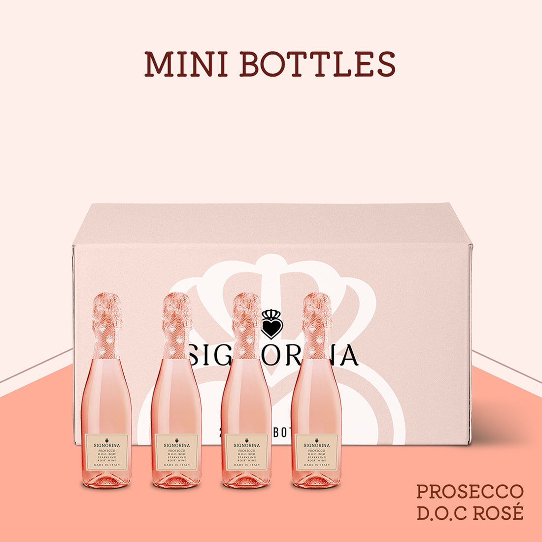 Mini Sparkling Mionetto Prosecco Rose Gift Pack – Grand Wine Cellar